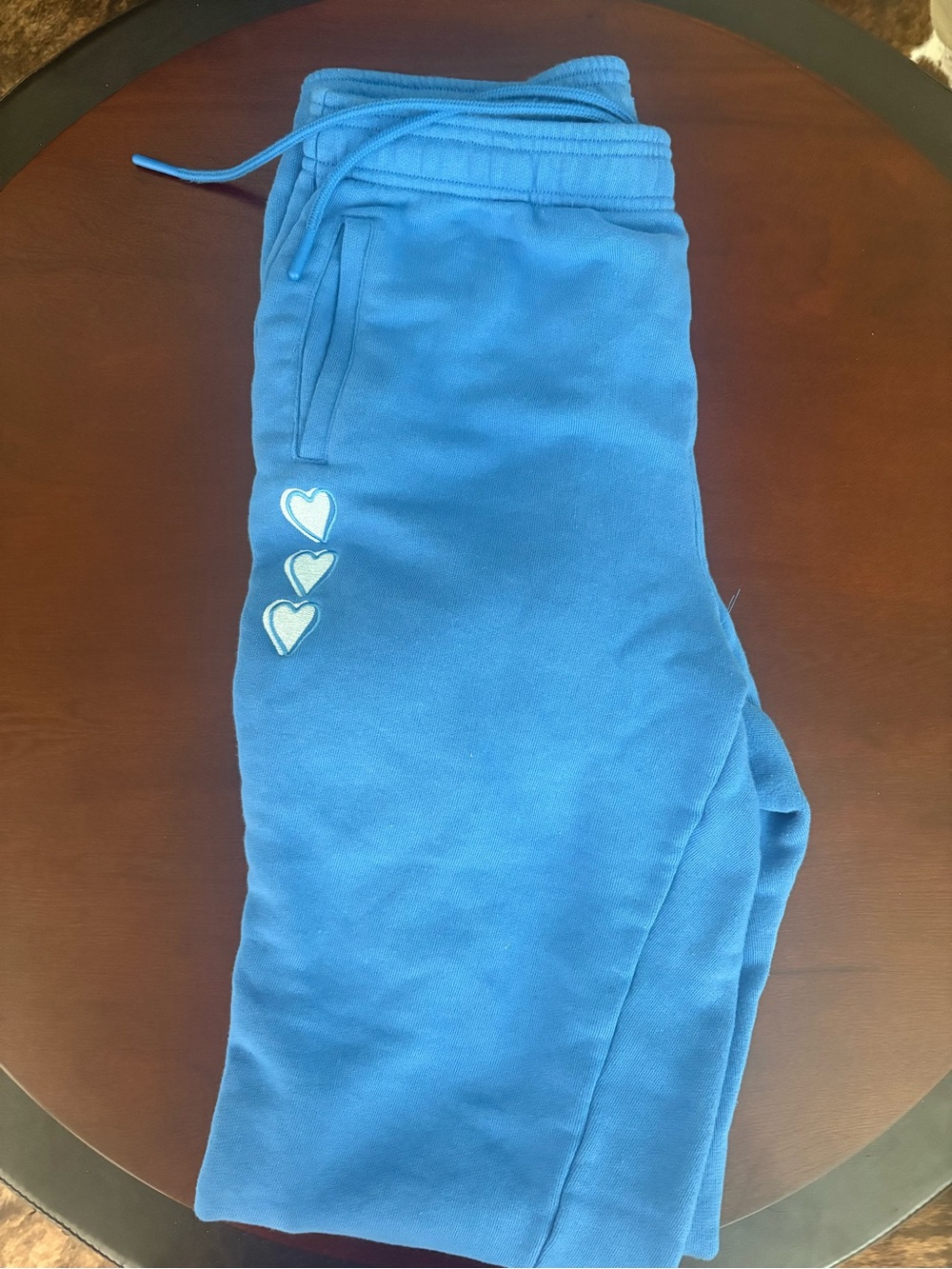Roller Rabbit Bright Blue Heart-Accent Sweatpants